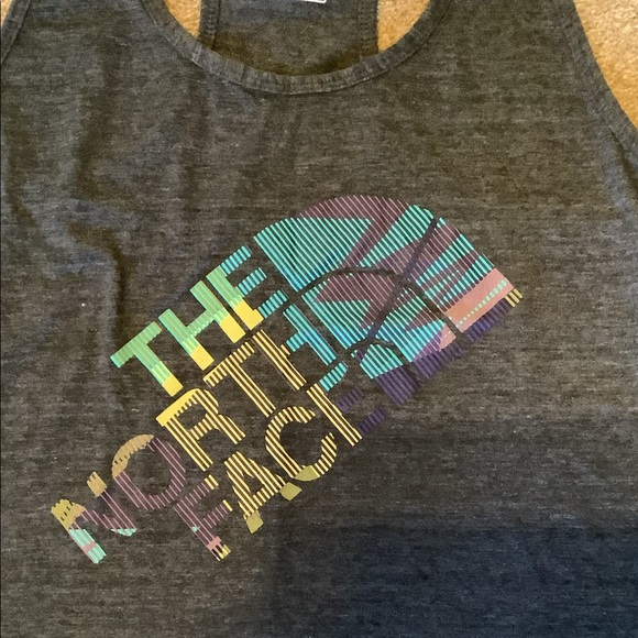 The North Face Gray Tank Multicolor Logo Size L - Picture 6 of 6